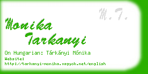 monika tarkanyi business card